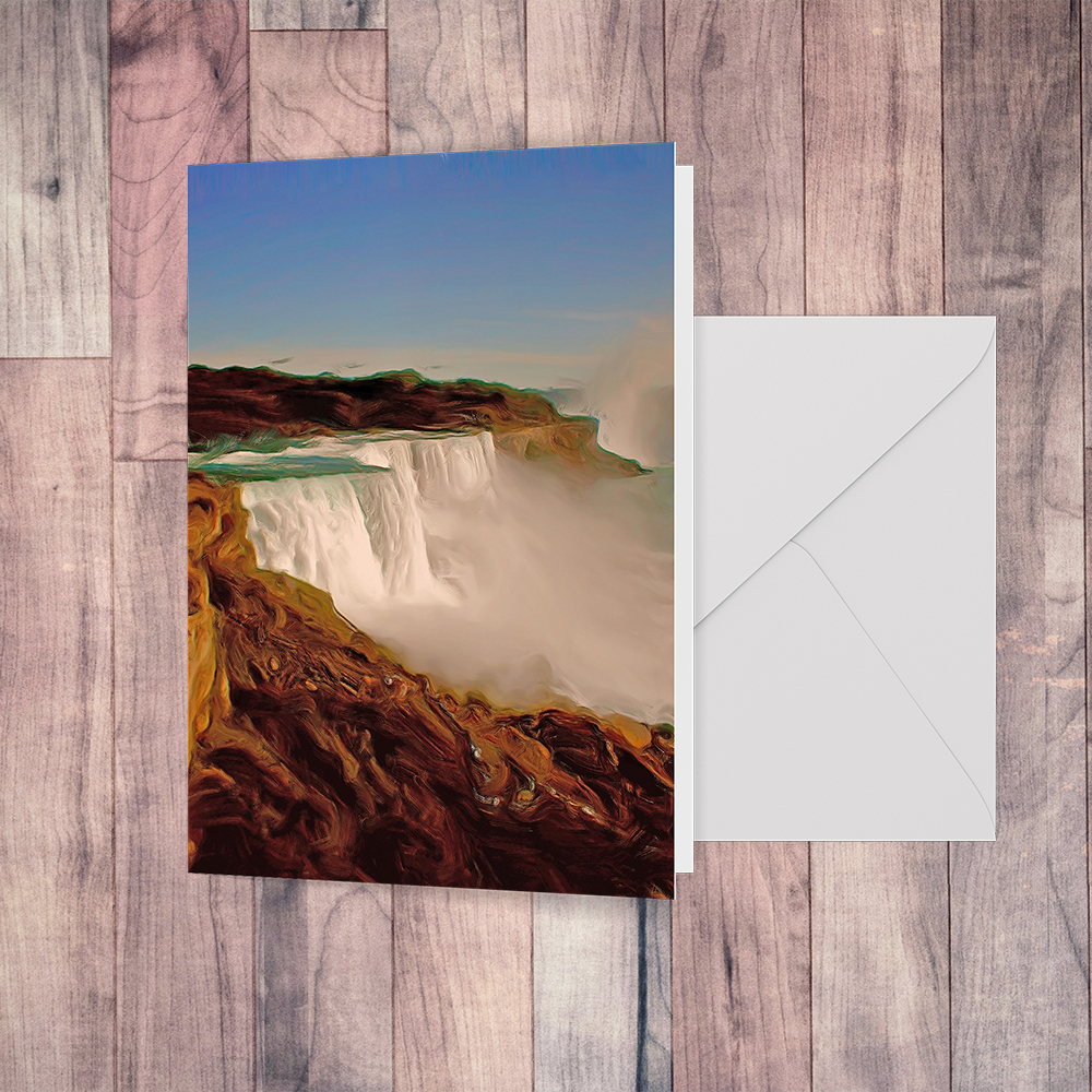 Notecard with art Majestic Niagara Falls by Malinee Ganahl